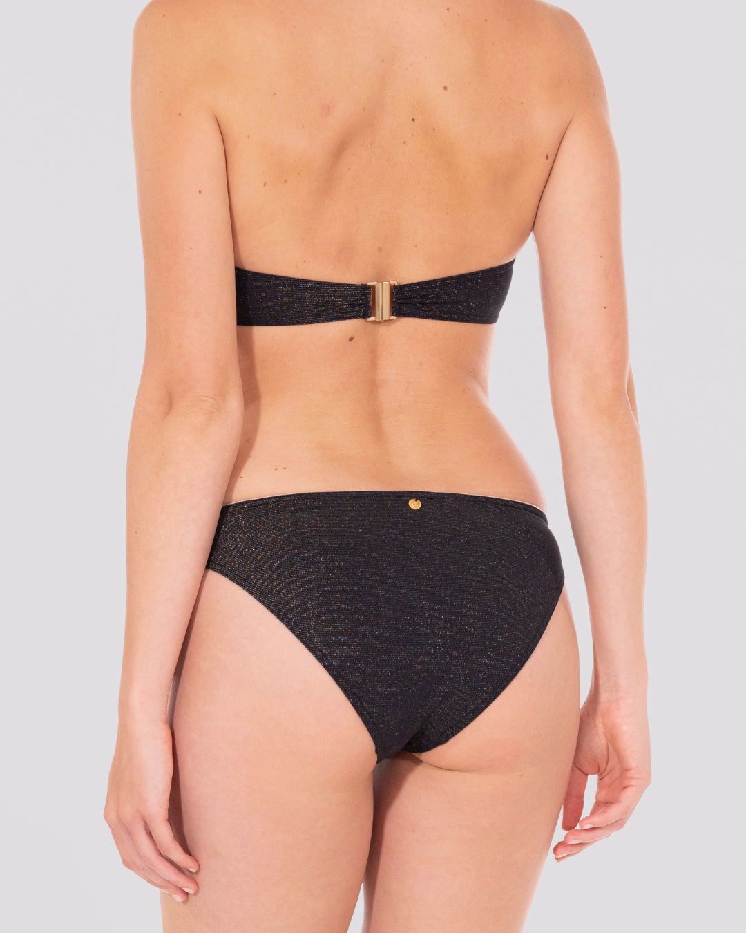CULOTTE TANGA NOIR - OR