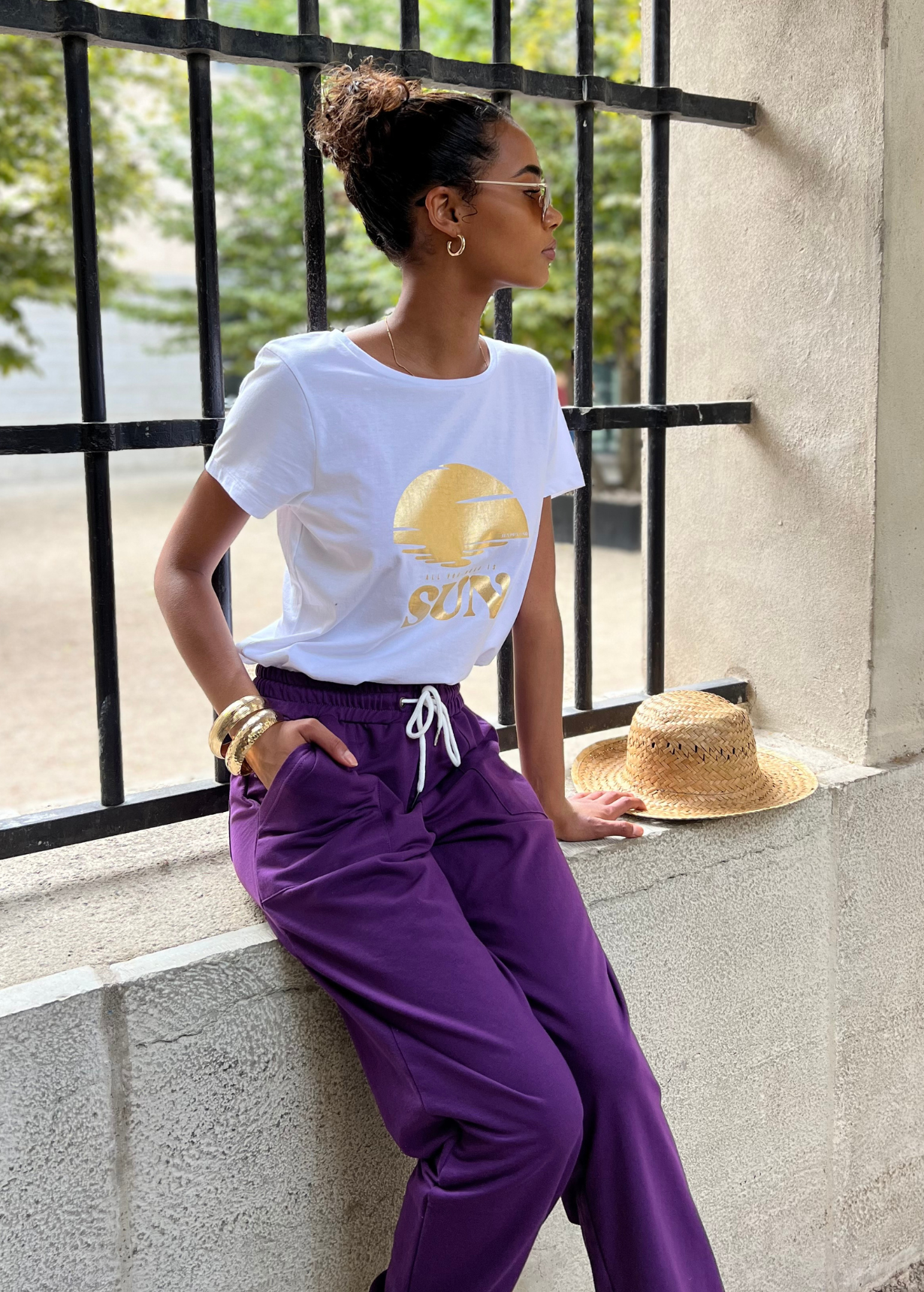 PANTALON RELAX FIT SOLENE VIOLET