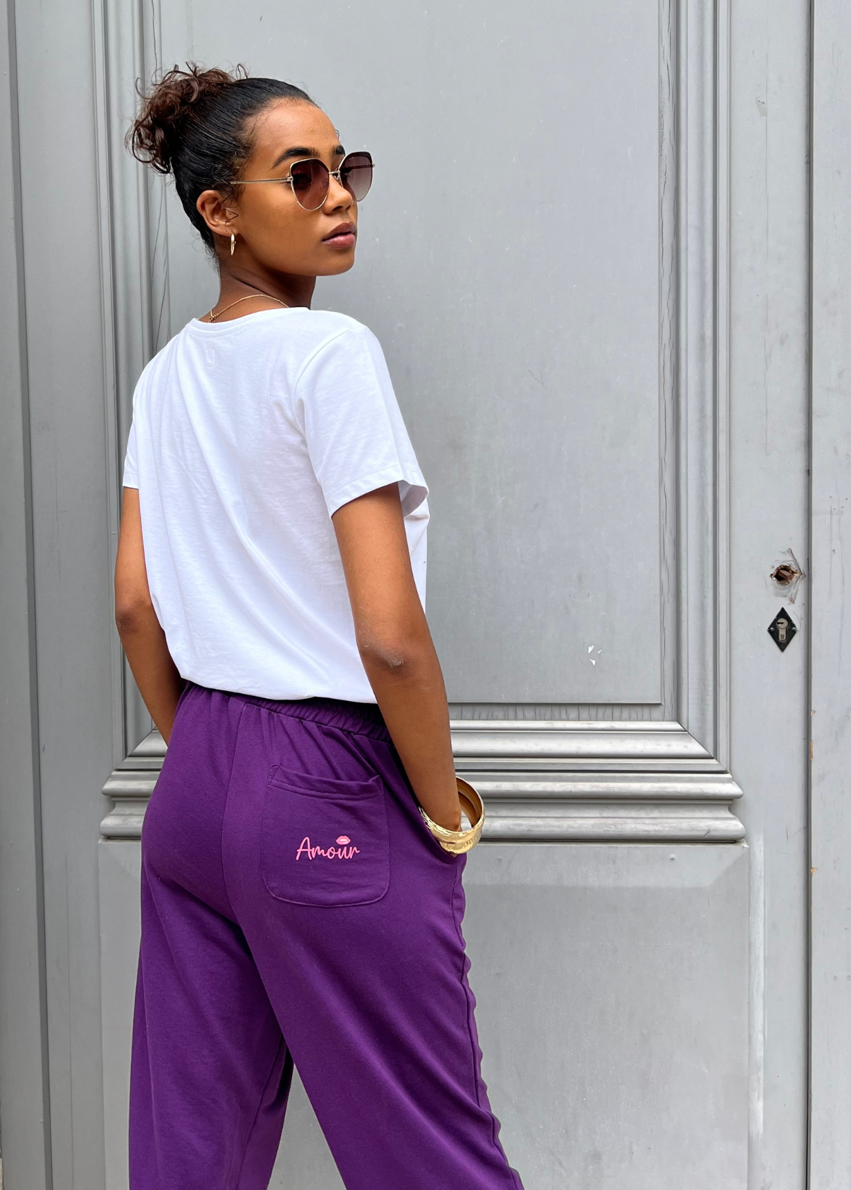 PANTALON RELAX FIT SOLENE VIOLET