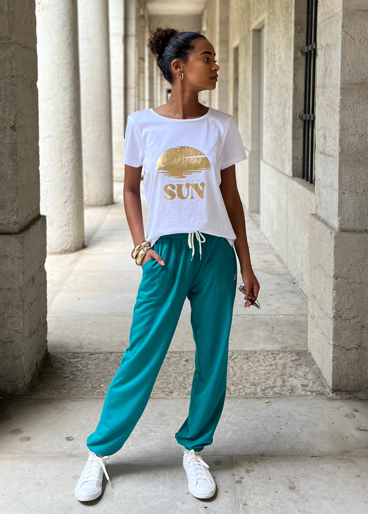 PANTALON RELAX FIT SOLENE AZUR
