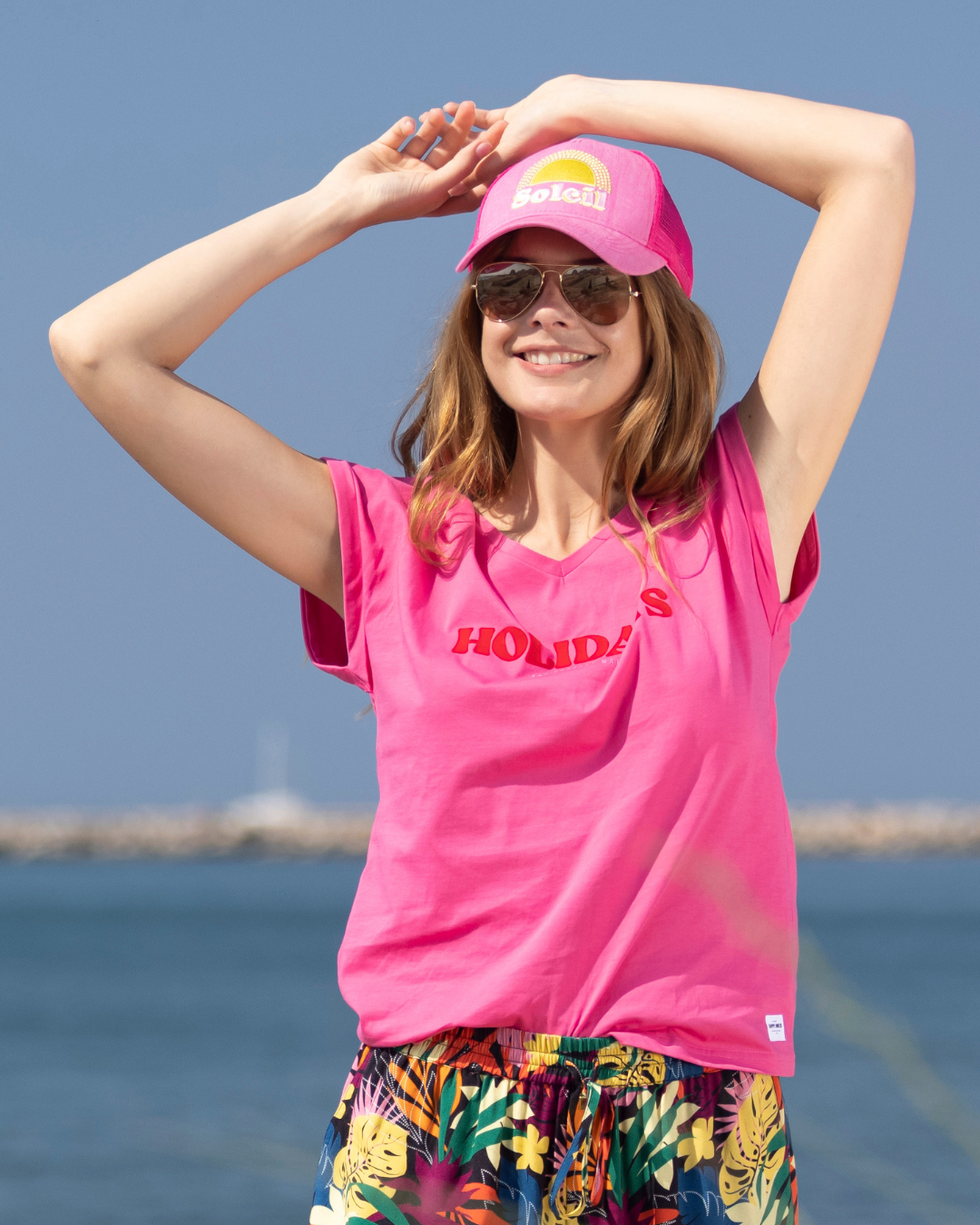 CASQUETTE EN TOILE FUCHSIA