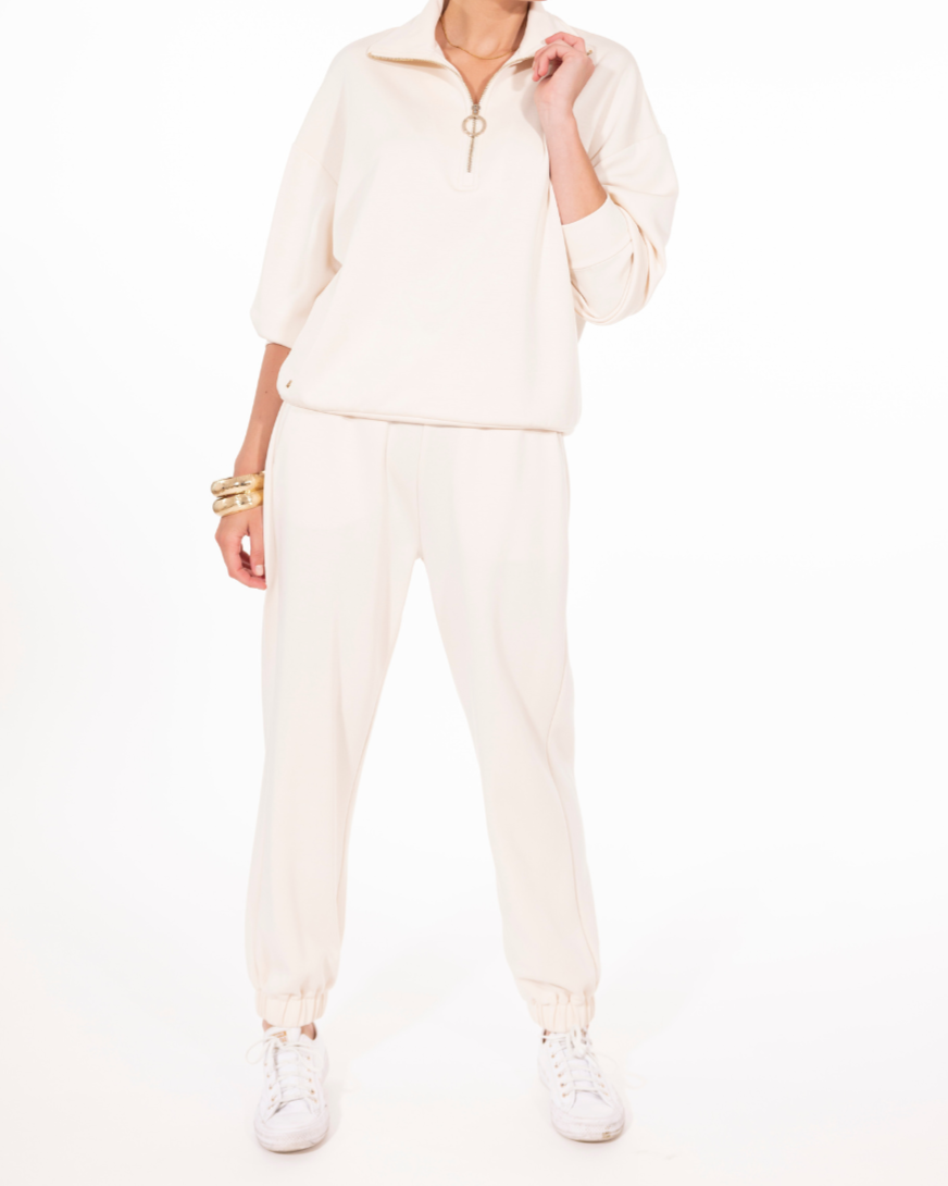 PANTALON RELAX FIT CREME