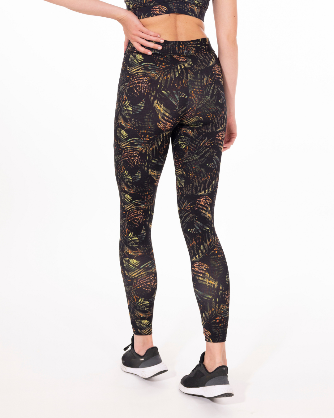 LEGGING FITNESS IMPRIMÉ SAFARI - NOIR