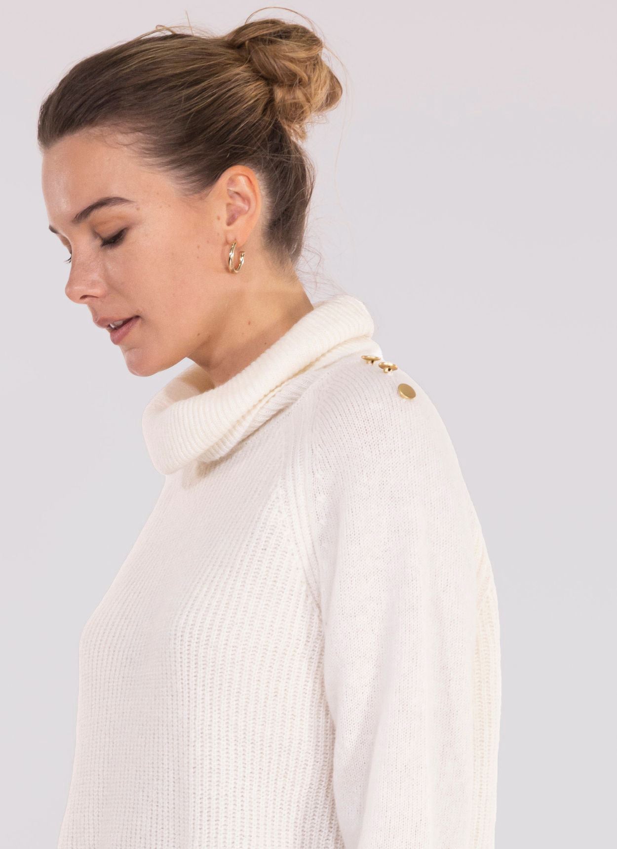 PULL COL ROULÉ NINA VANILLE