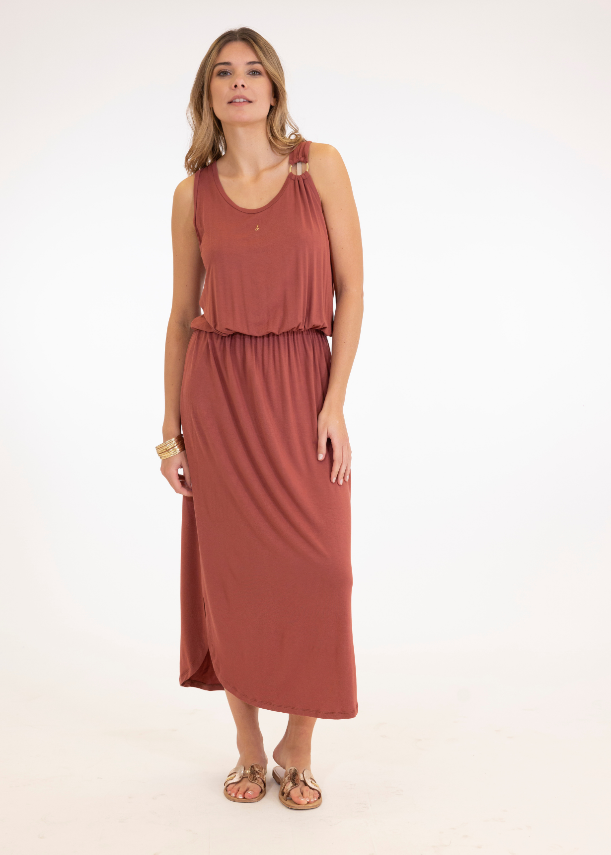 ROBE DÉBARDEUR ANNEAU AUDE SIENNE
