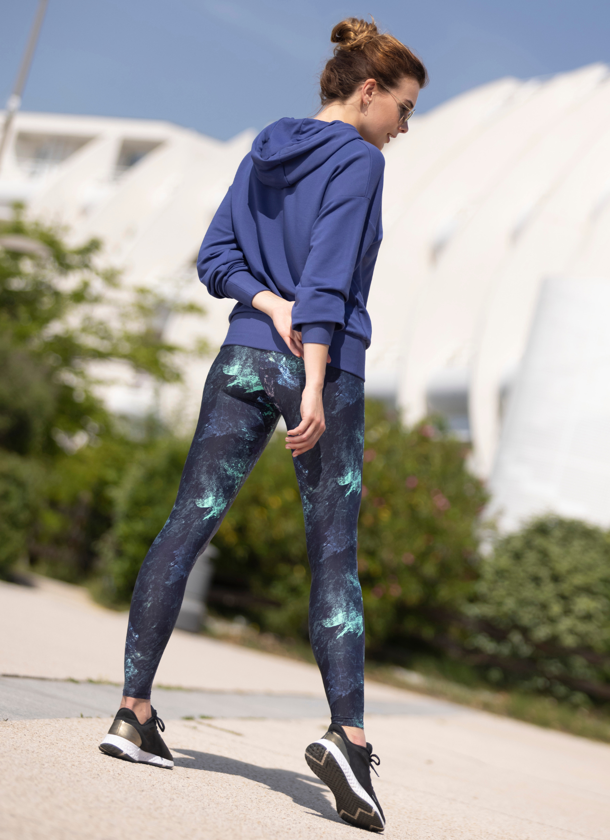 LEGGING FITNESS IMPRIMÉ DEEP ROCK - OR