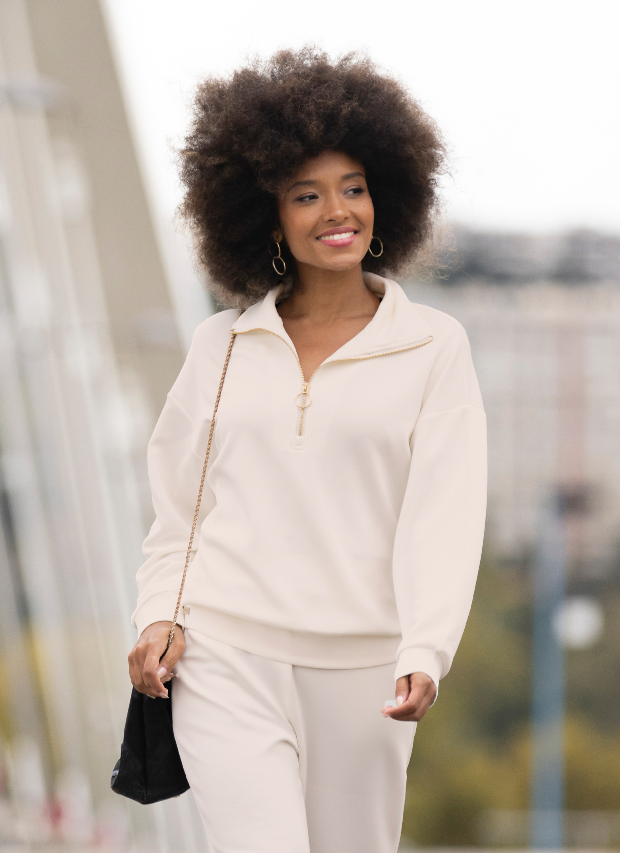 SWEAT CAMIONNEUR CRISTINE CREME