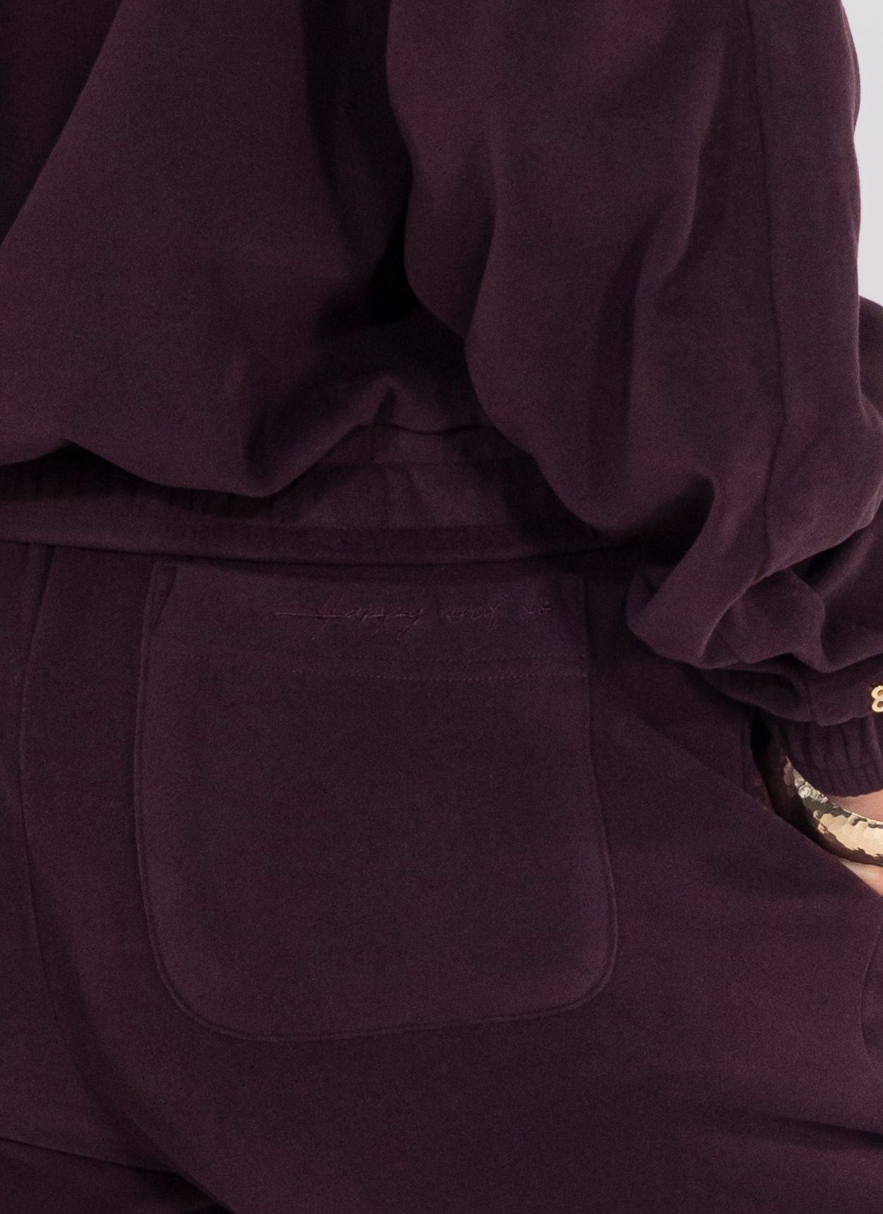 PANTALON REGULAR FIT MICROPOLAIRE LOUISA PRUNE