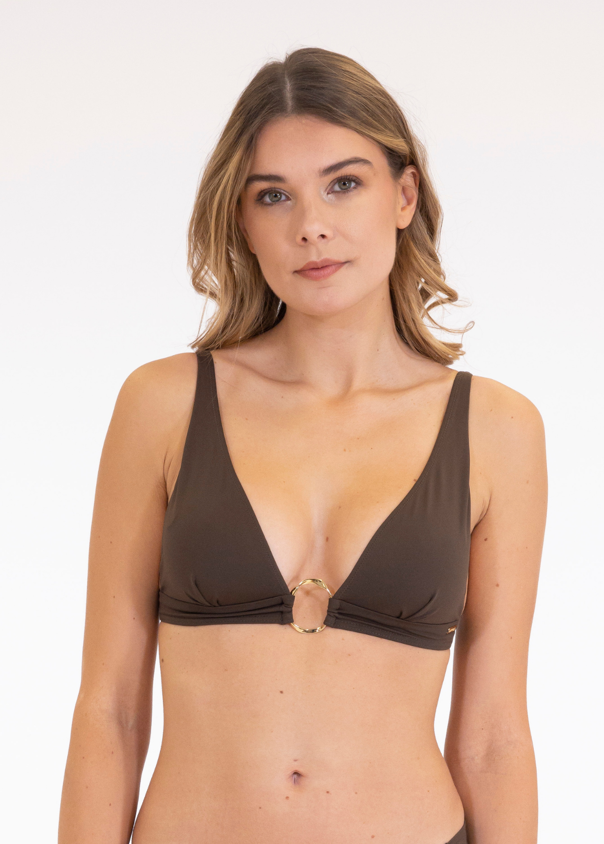 TRIANGLE SOUPLE ANNEAU MELINA CHOCOLAT