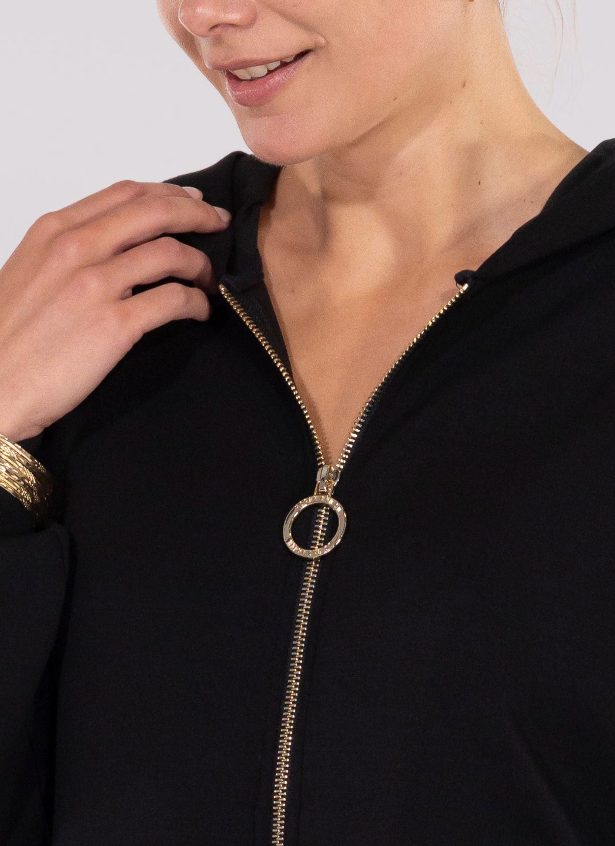 VESTE CAPUCHE FLUIDE MAEVA NOIR