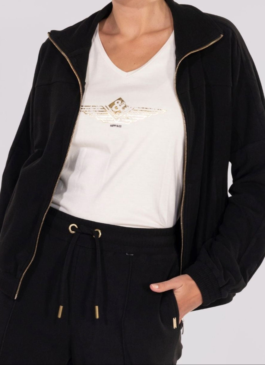 VESTE ZIPPÉE MICROPOLAIRE HARPER NOIR
