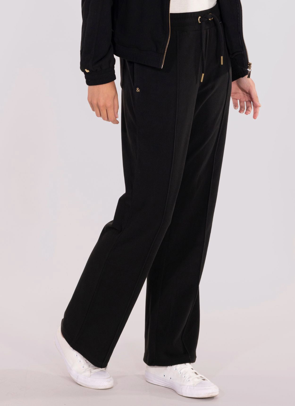 PANTALON DROIT MICROPOLAIRE SALMA NOIR