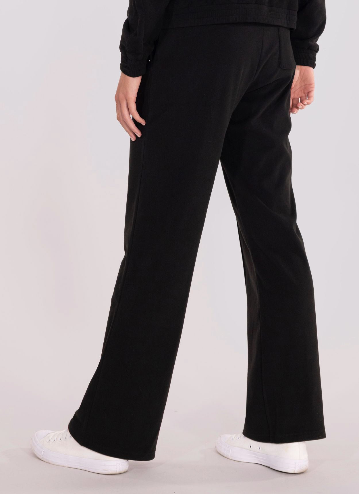 PANTALON DROIT MICROPOLAIRE SALMA NOIR