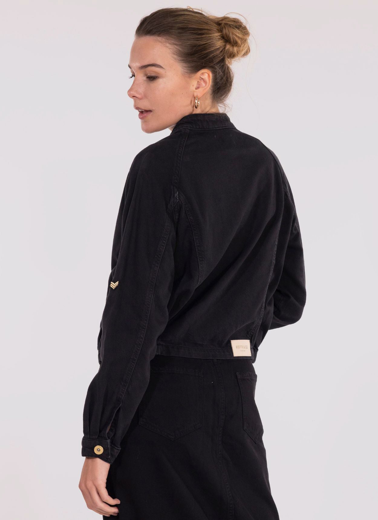 VESTE COURTE DENIM AUDREY NOIR