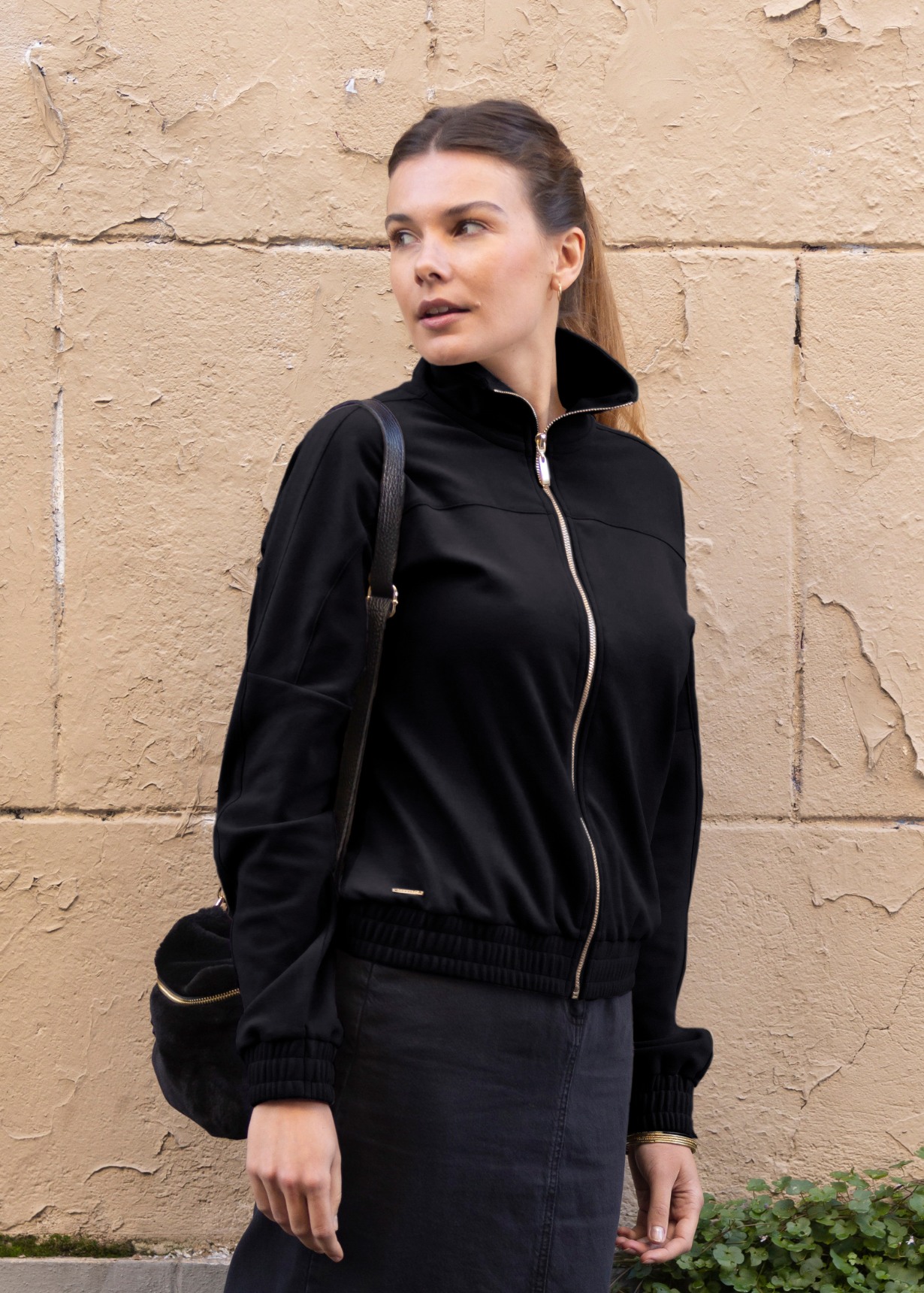VESTE ZIPPÉE MICROPOLAIRE HARPER NOIR