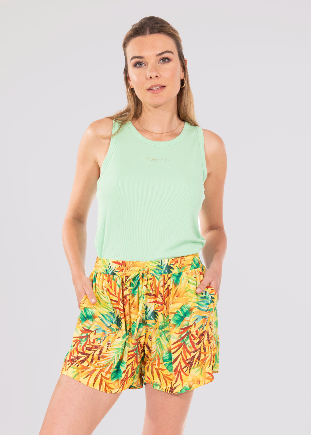 SHORT FLUIDE IMPRIME BANANA