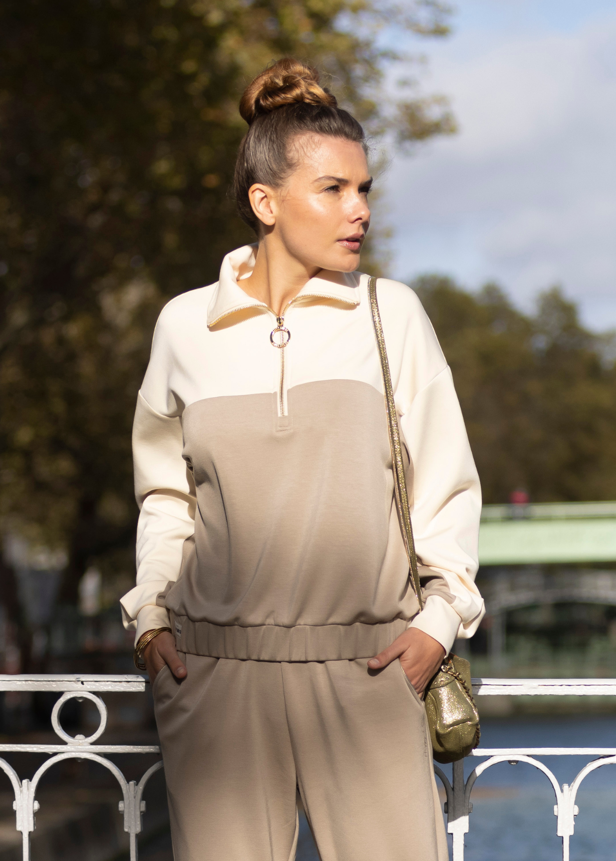SWEAT CAMIONNEUR BILLY BEIGE - CRÈME