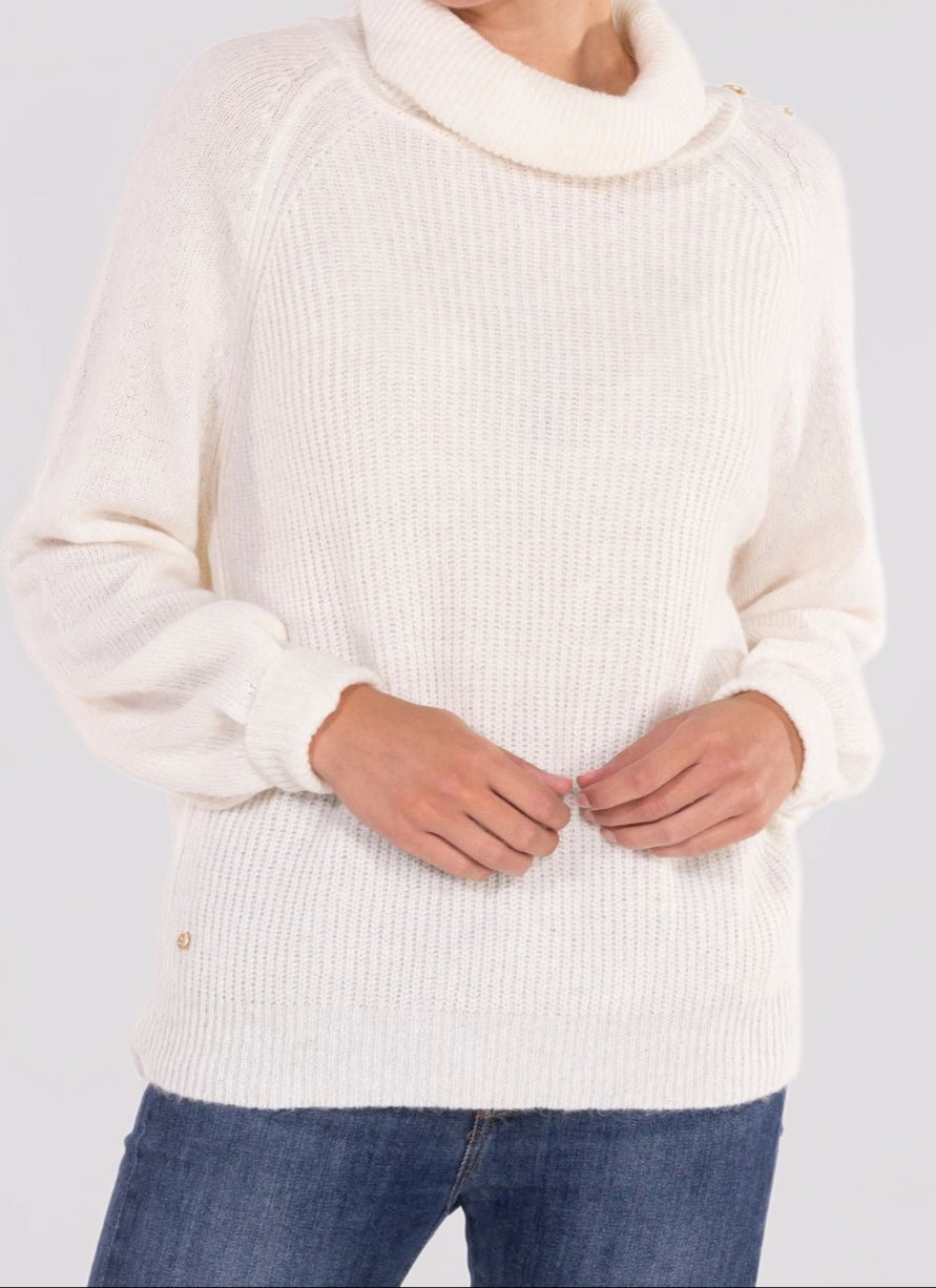 PULL COL ROULÉ NINA VANILLE