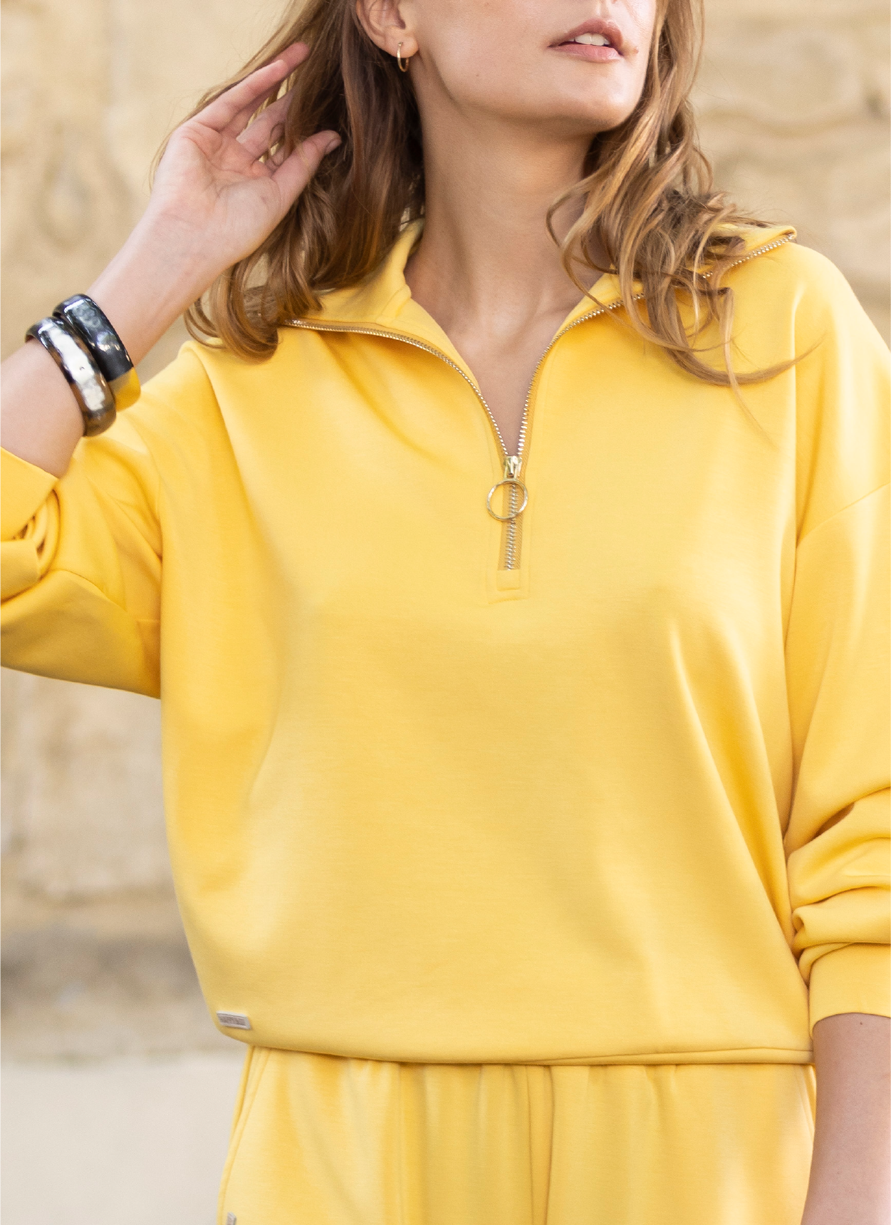 SWEAT CAMIONNEUR FLUIDE MODAL MANGUE