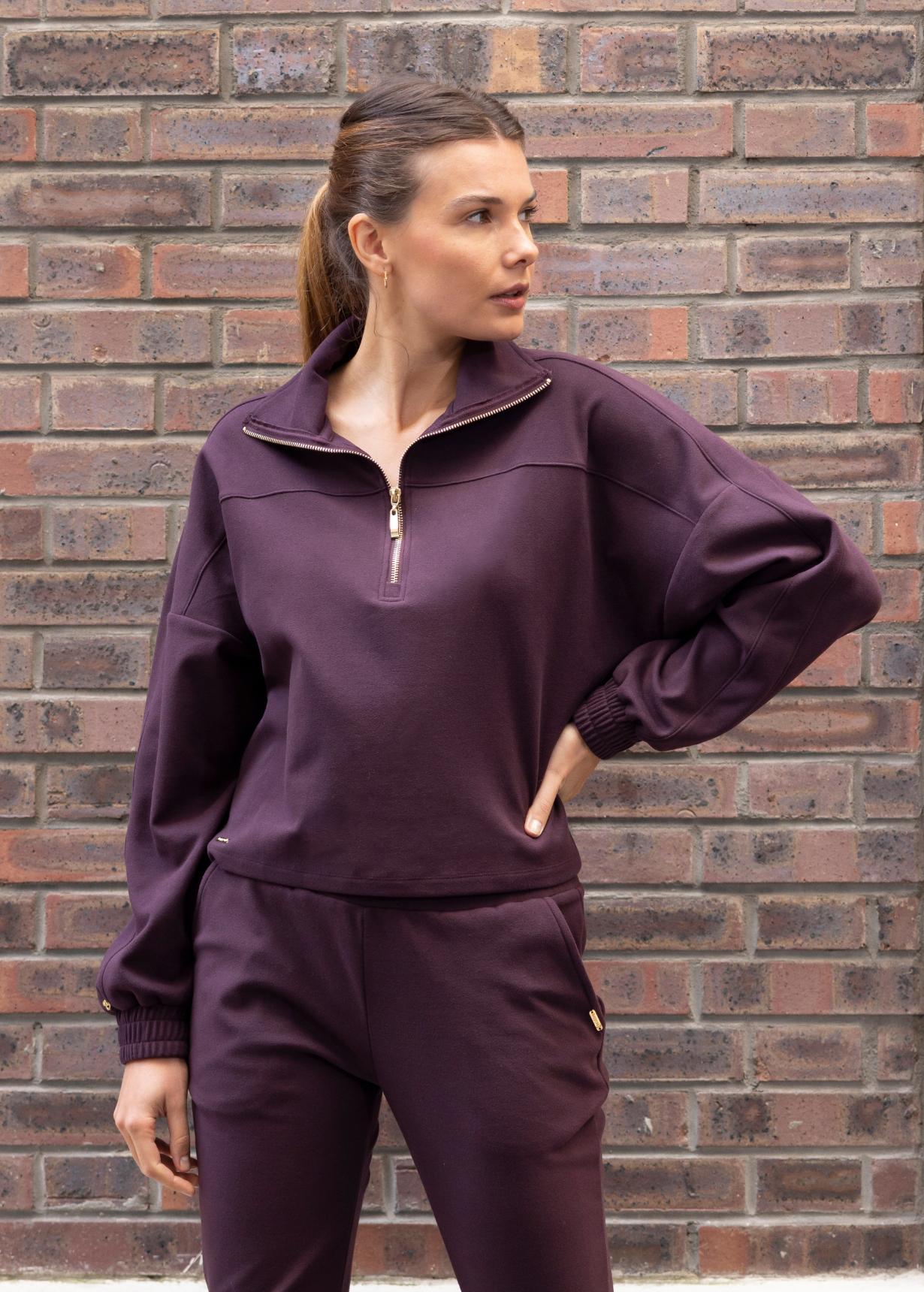 SWEAT CAMIONNEUR MICROPOLAIRE CHARLIE PRUNE