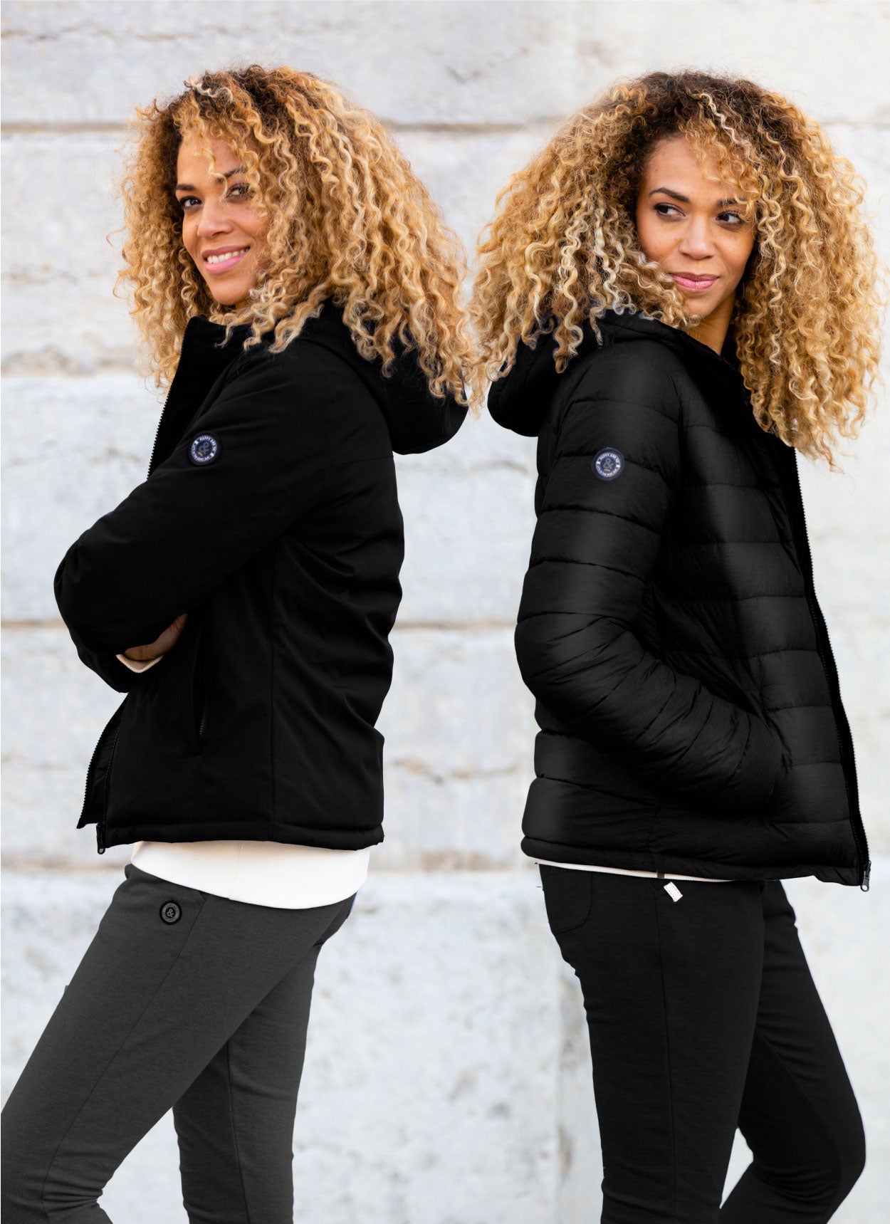DOUDOUNE REVERSIBLE NOIR - NOIR BRILLANT
