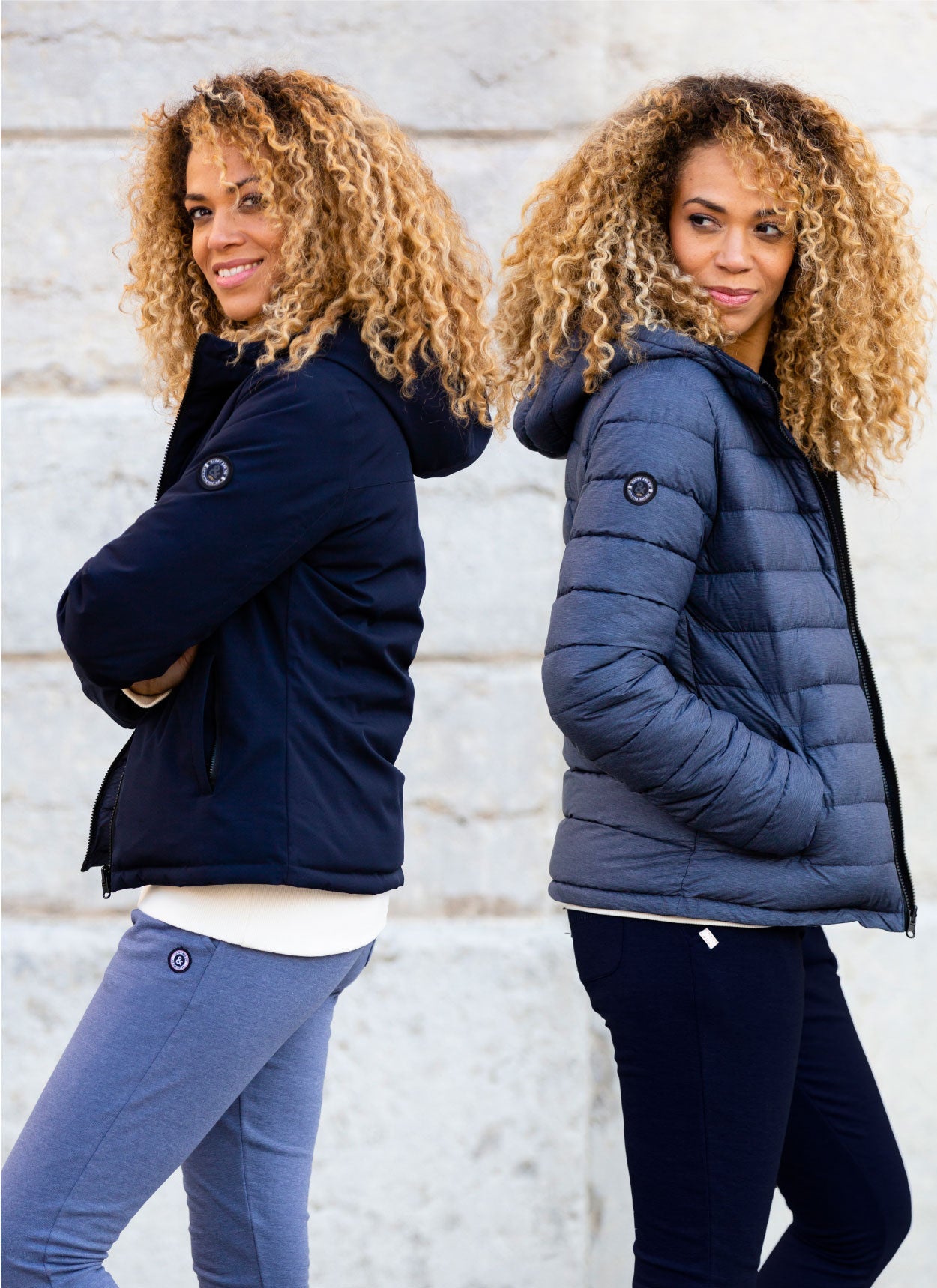 DOUDOUNE REVERSIBLE MARINE - BLEU CHINE