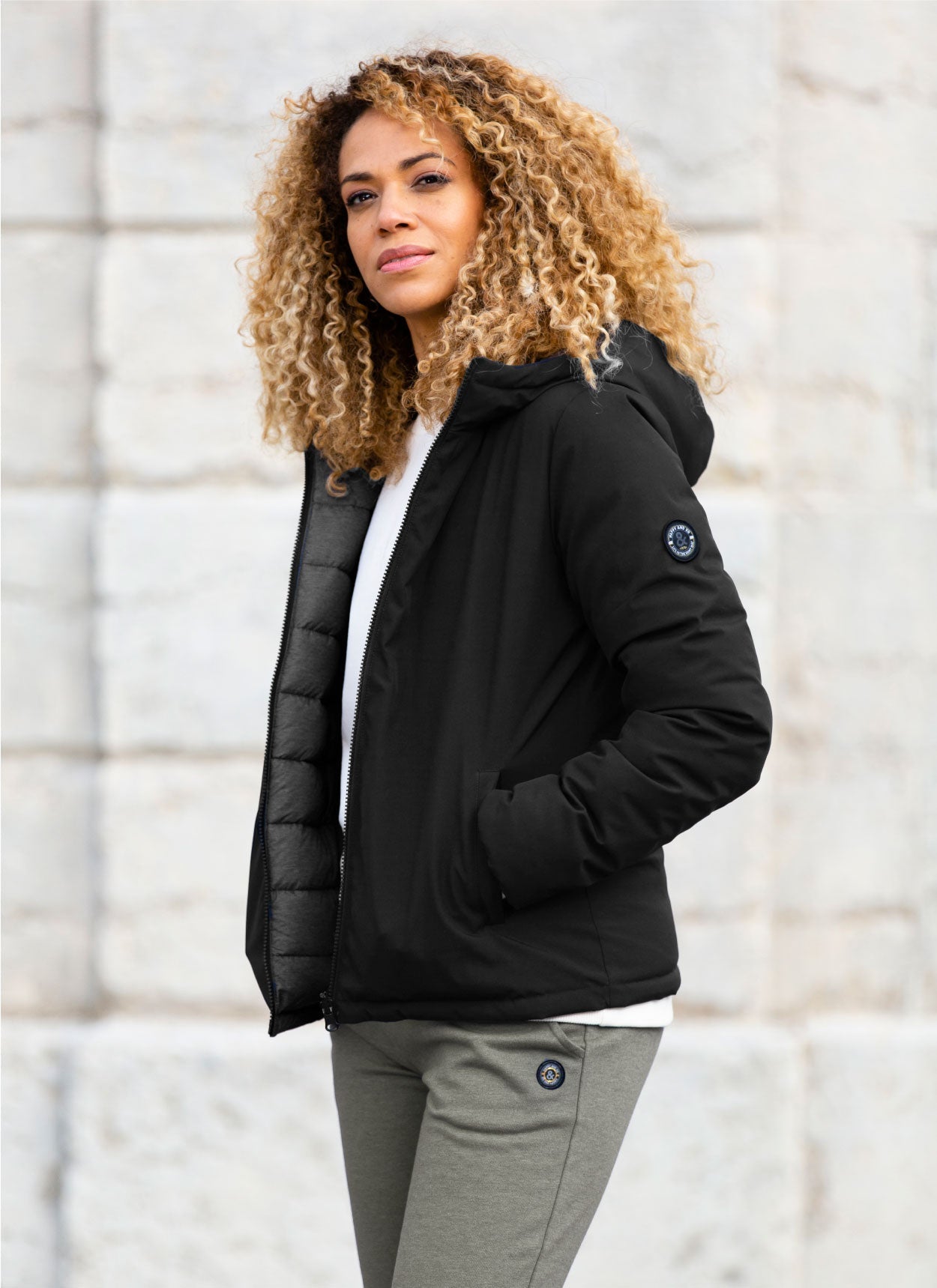 DOUDOUNE REVERSIBLE ANTHRACITE - GRIS CHINE