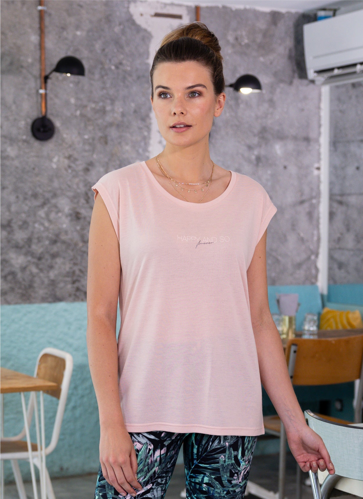 TEE-SHIRT LOOSE ROSE BLUSH - BRONZE