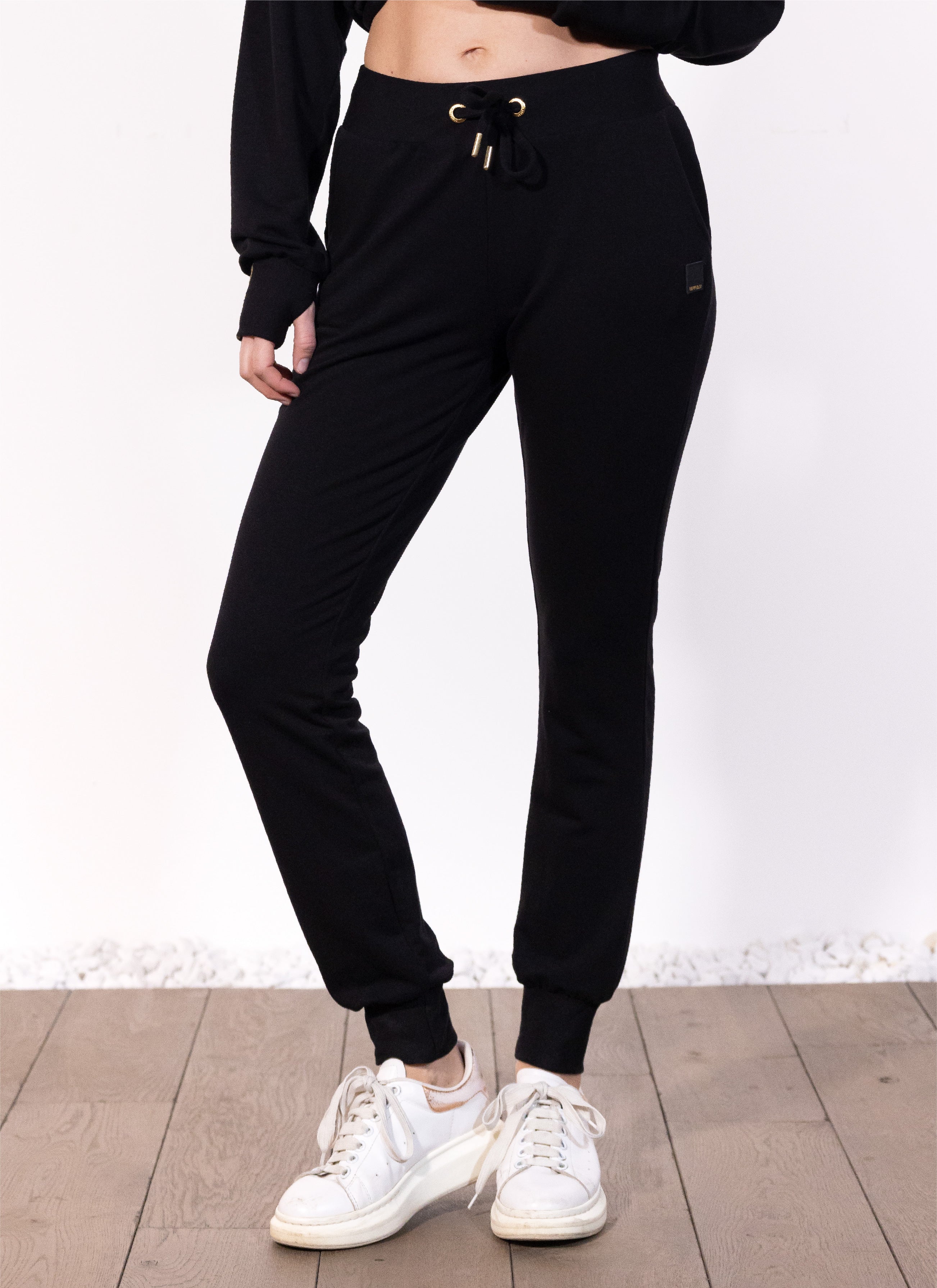 PANTALON REGULAR FIT MODAL NOIR