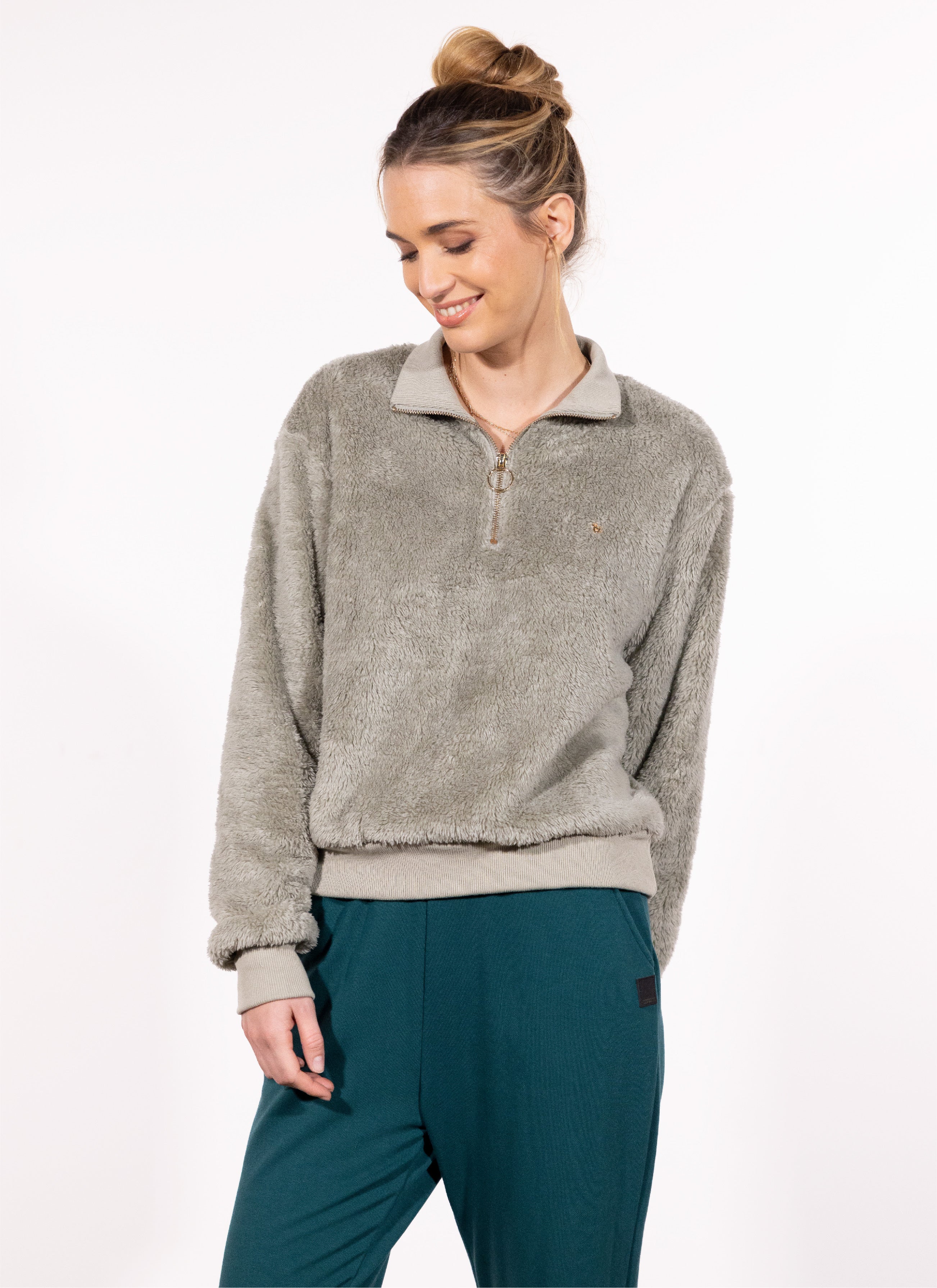 SWEAT CAMIONNEUR SHERPA SAUGE