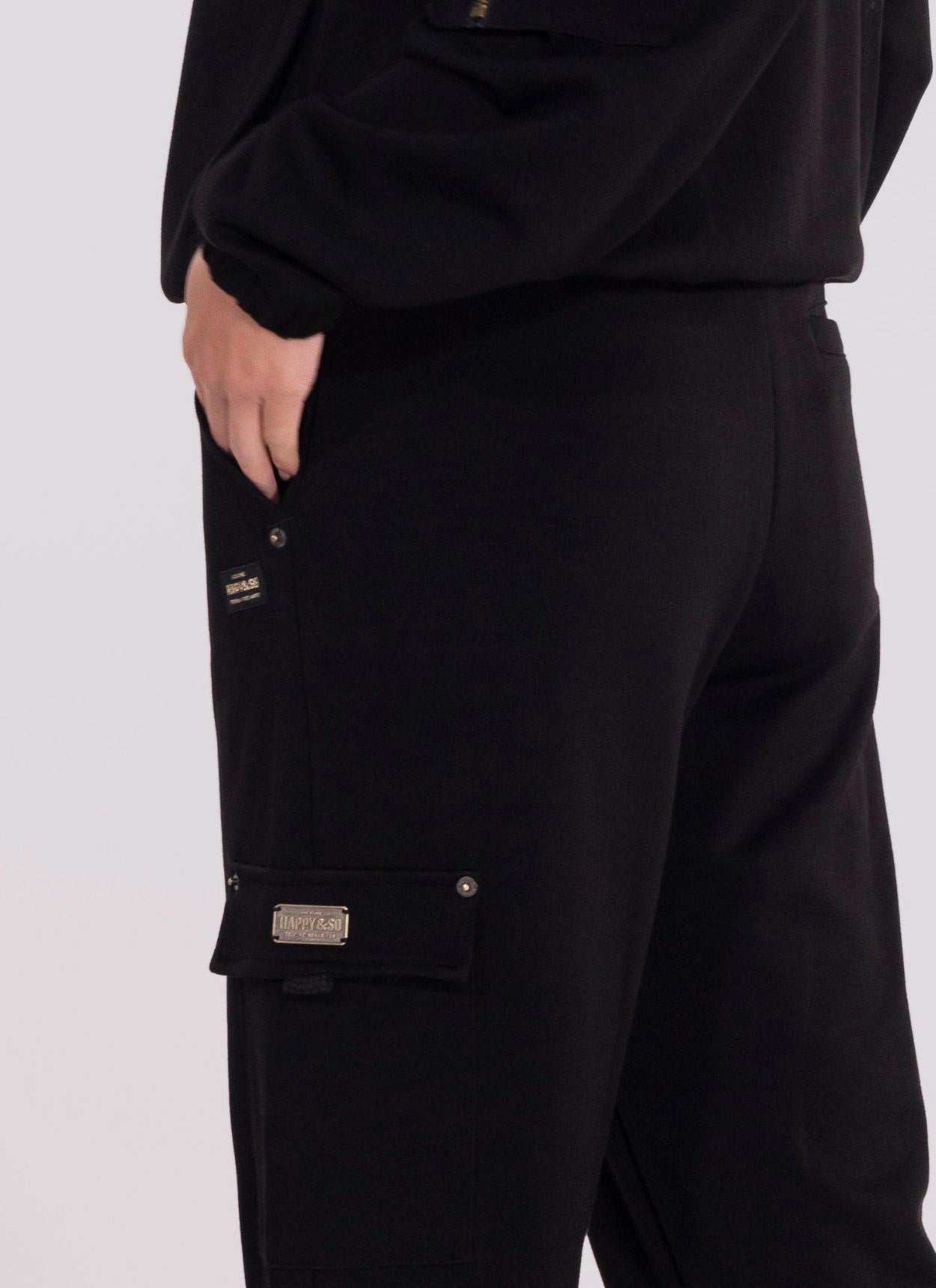 PANTALON RELAX FIT CARGO CAMILLE NOIR