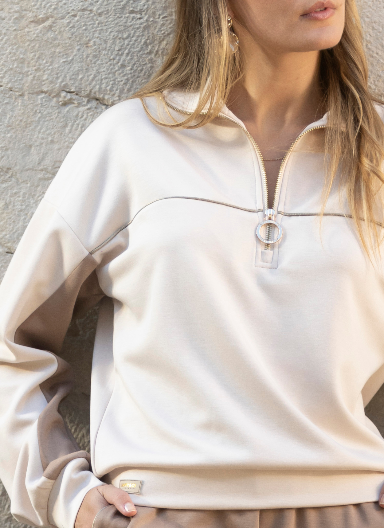 SWEAT CAMIONNEUR BILLY CRÈME - PRALINE