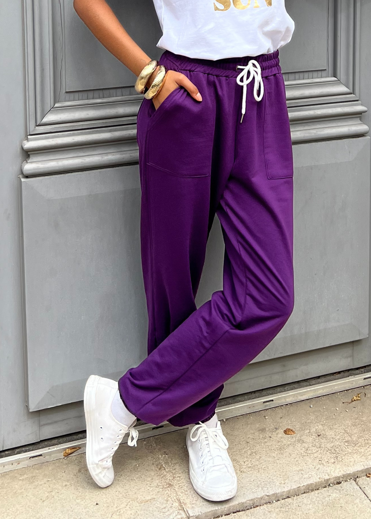 PANTALON RELAX FIT SOLENE VIOLET