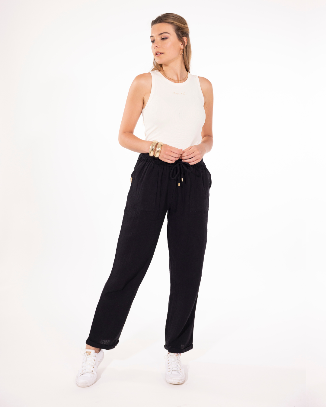Pantalon fluide slim sale