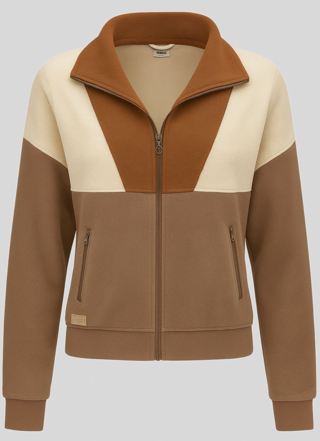 VESTE ZIPPÉE MICROPOLAIRE HARPER CARAMEL - VANILLE - BISCUIT