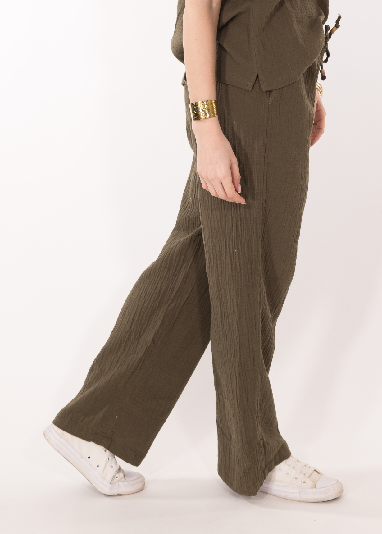 PANTALON DROIT AURORE KAKI