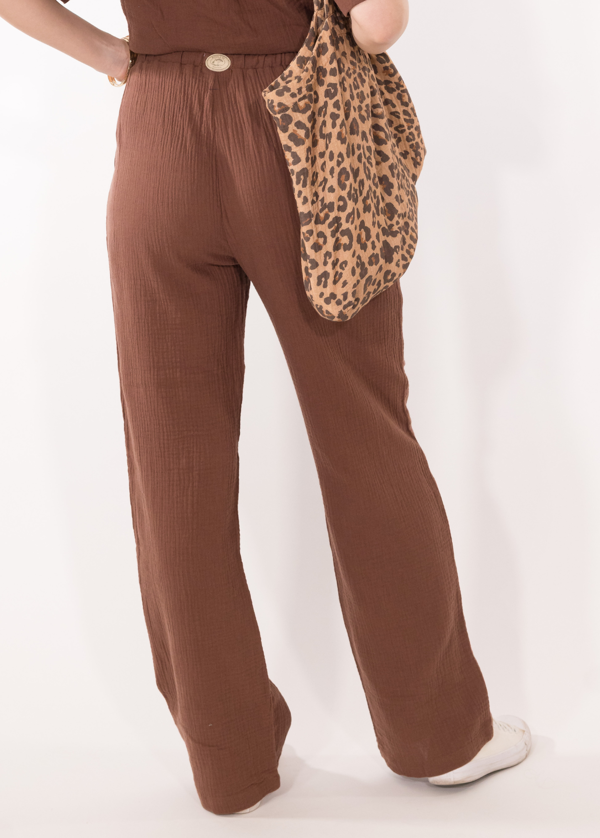 PANTALON DROIT AURORE MOKA