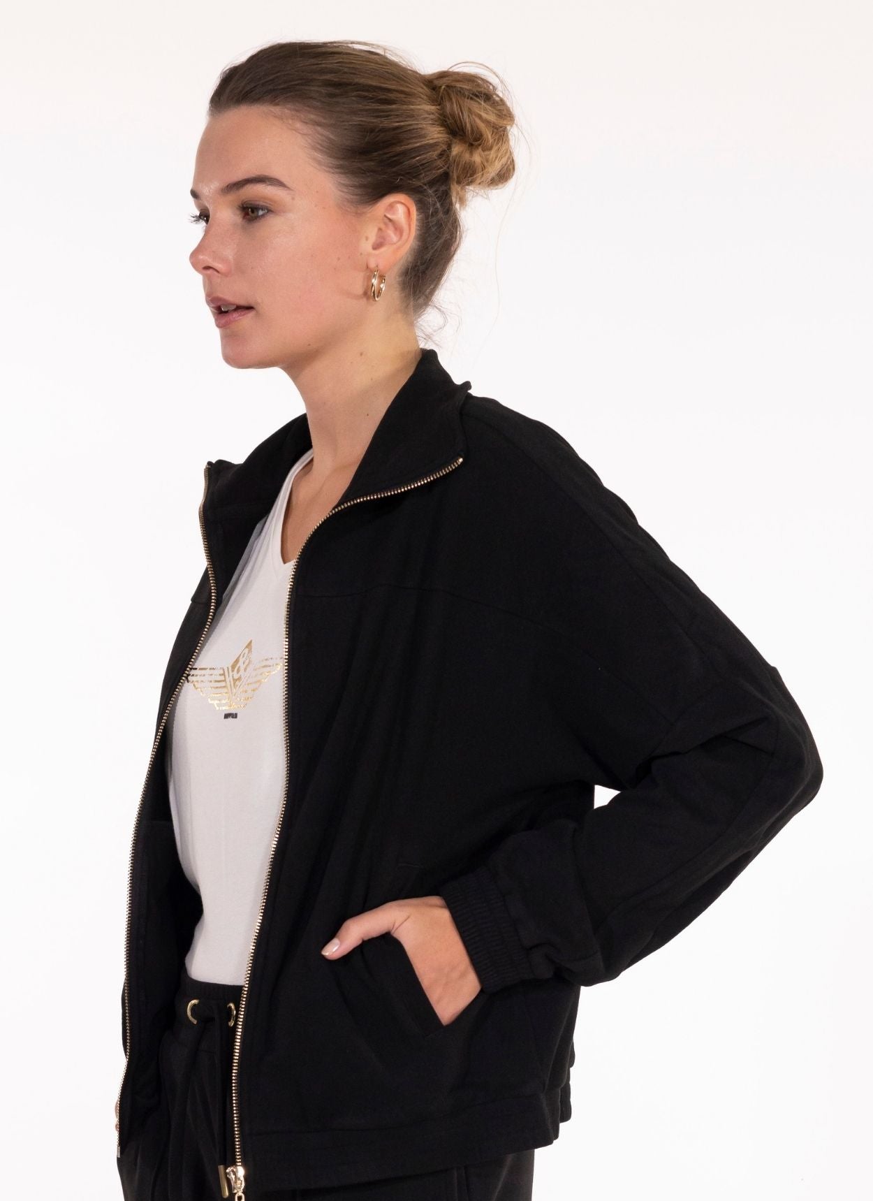 VESTE ZIPPÉE MICROPOLAIRE HARPER NOIR