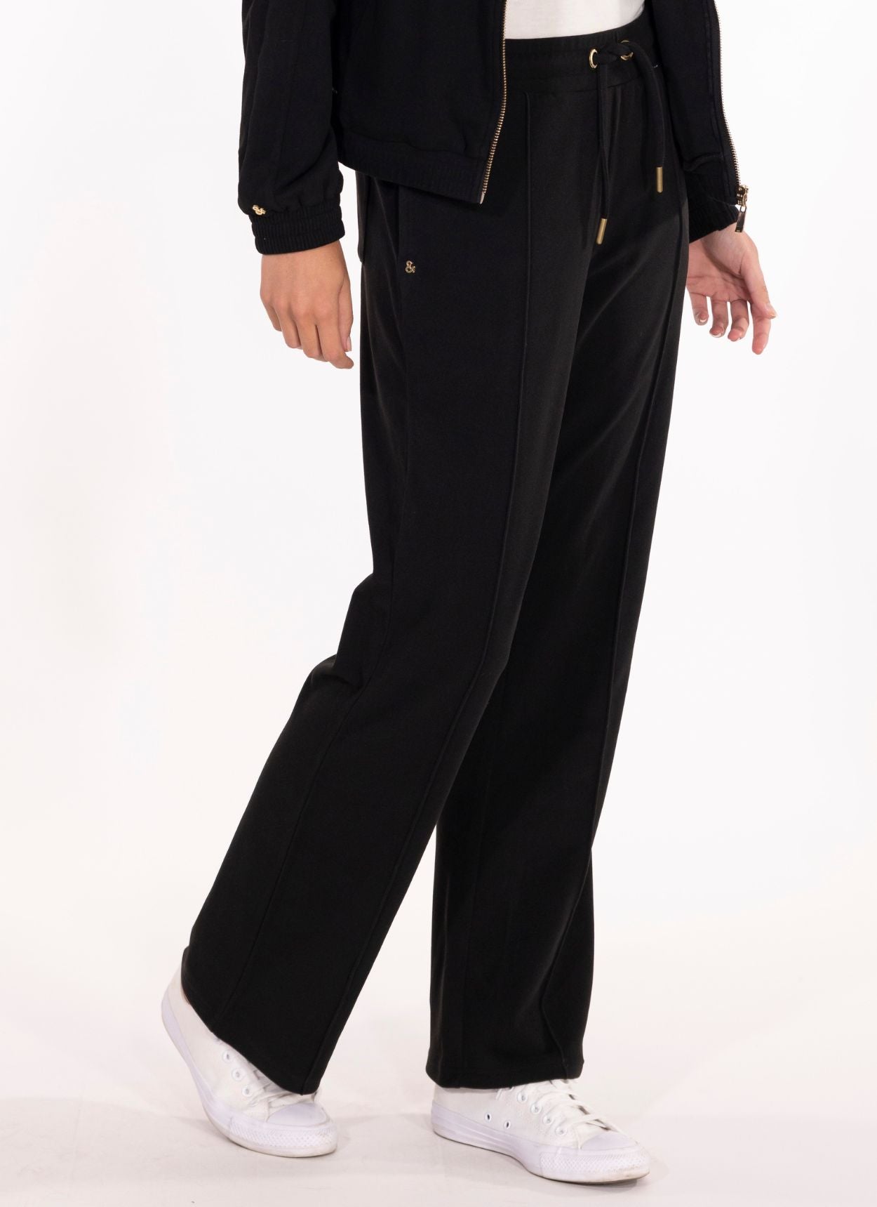 PANTALON DROIT MICROPOLAIRE SALMA NOIR