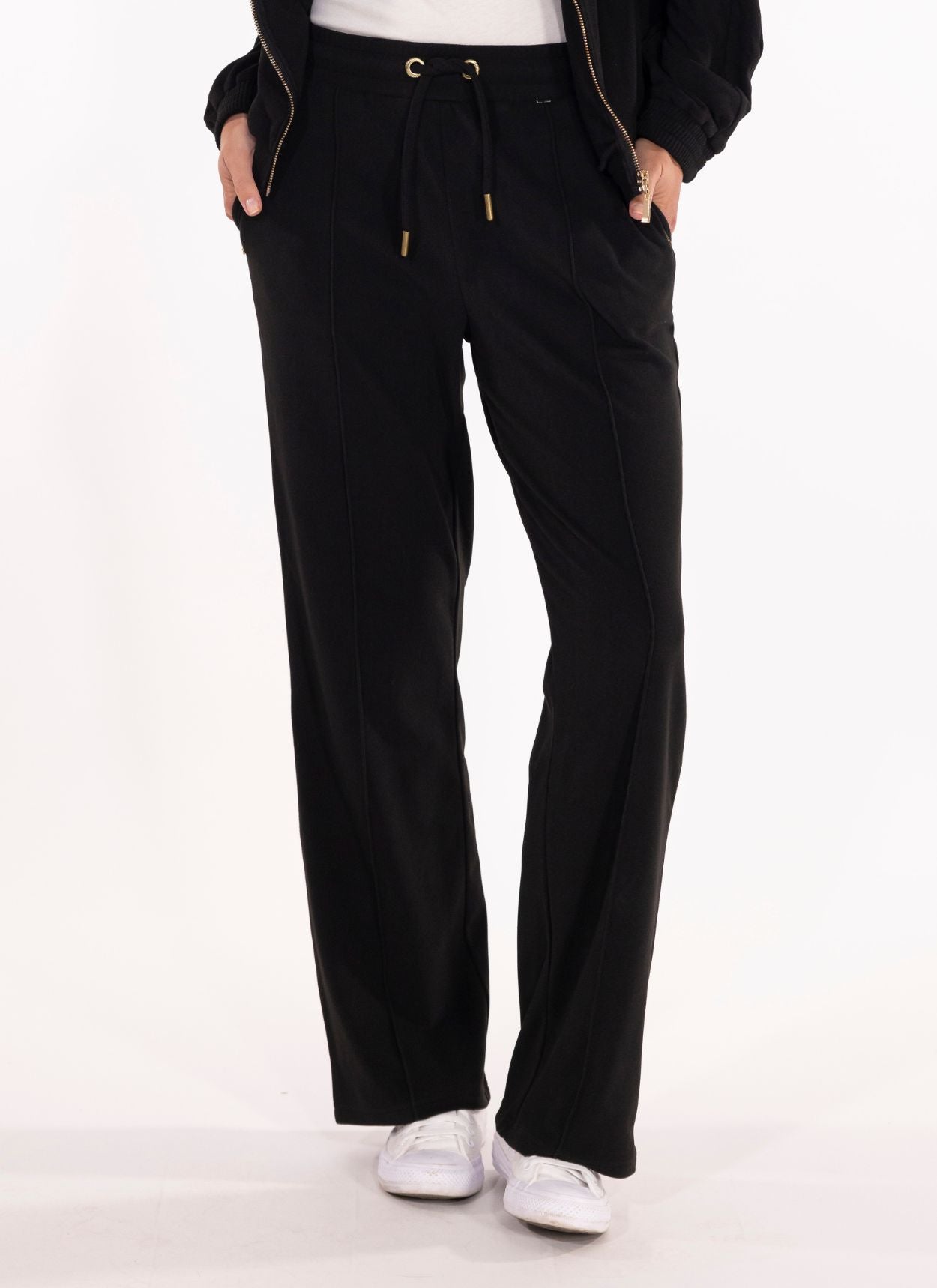 PANTALON DROIT MICROPOLAIRE SALMA NOIR