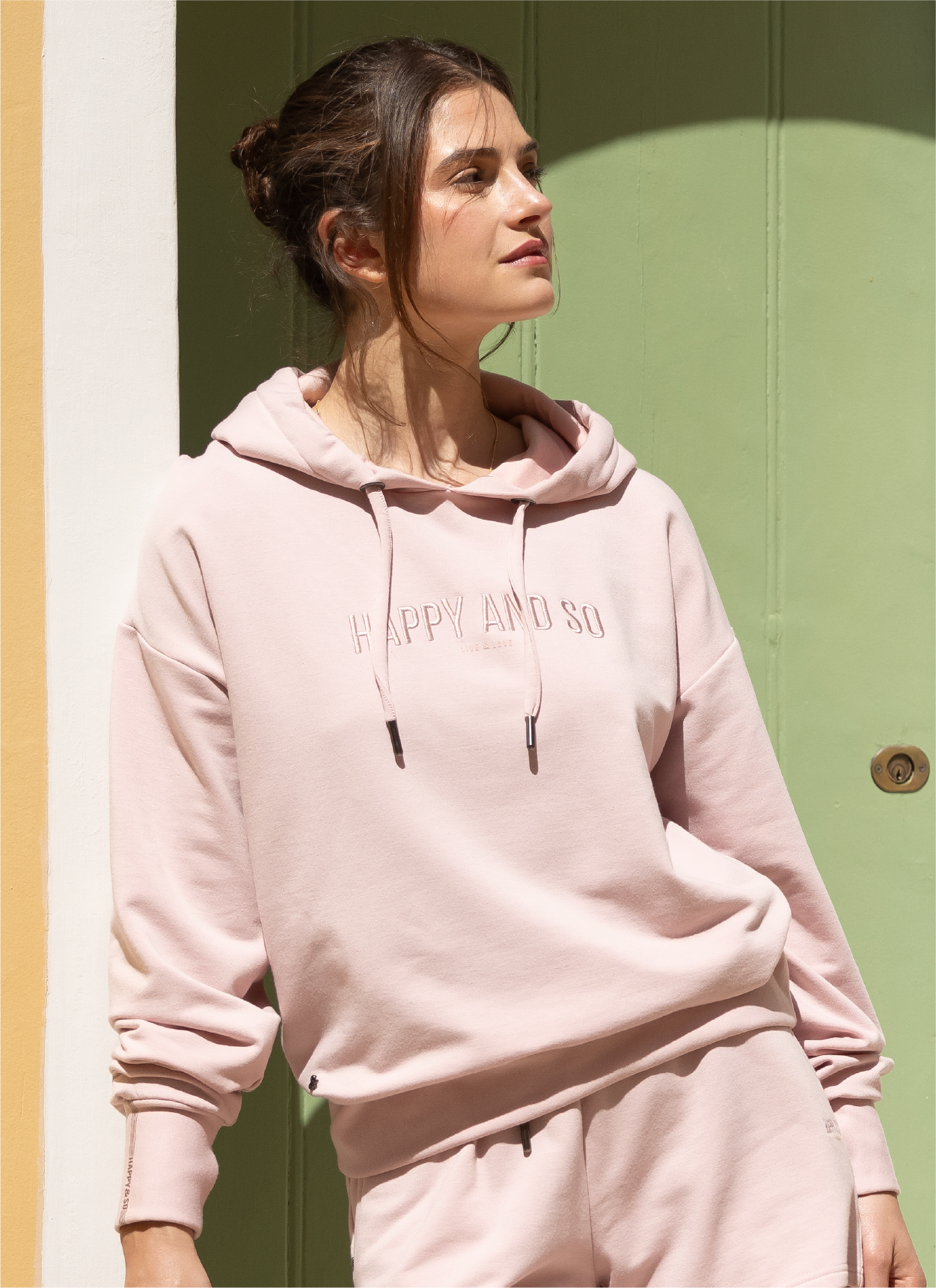 SWEAT CAPUCHE MODAL RECYCLE VIEUX ROSE